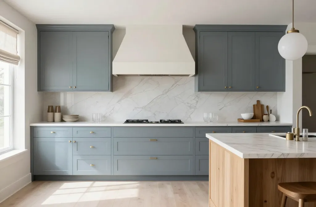 10 Bluish Gray Kitchen Cabinets That Look Insanely Chic