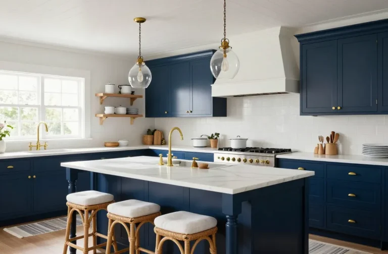 10 Navy Blue Kitchen Cabinets Farmhouse Ideas You’Ll Love