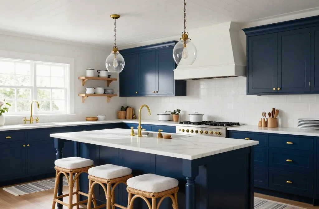 10 Navy Blue Kitchen Cabinets Farmhouse Ideas You’Ll Love