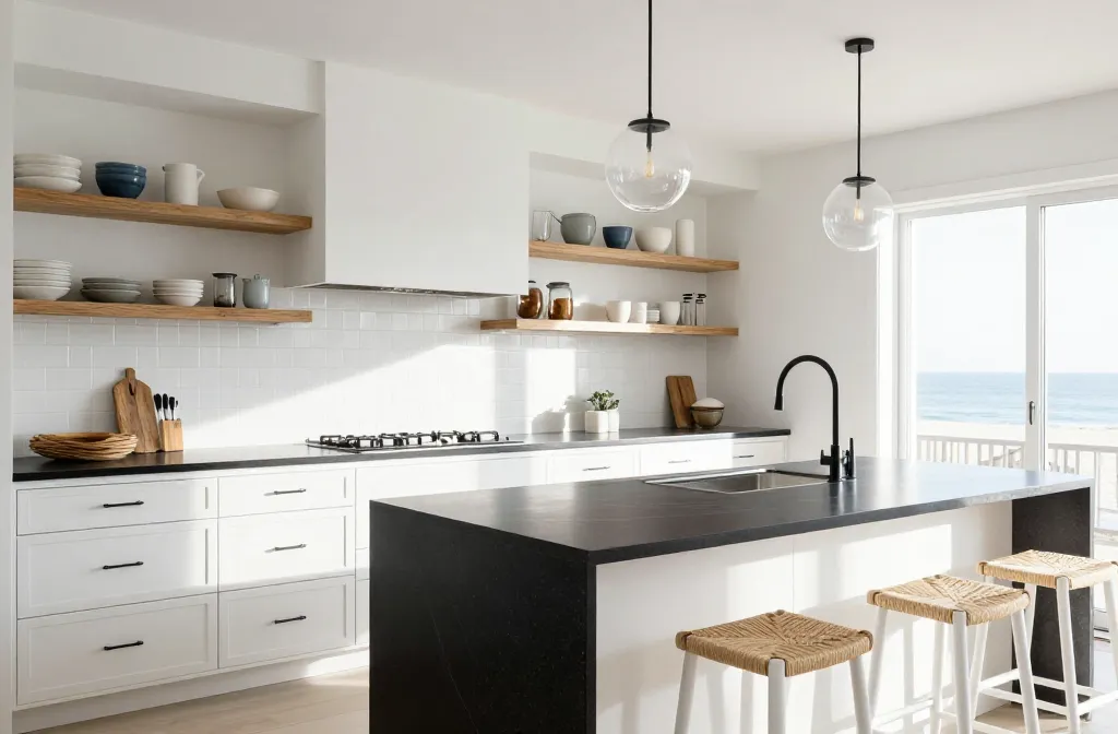 10 White Kitchen Cabinets Black Countertops That Wow