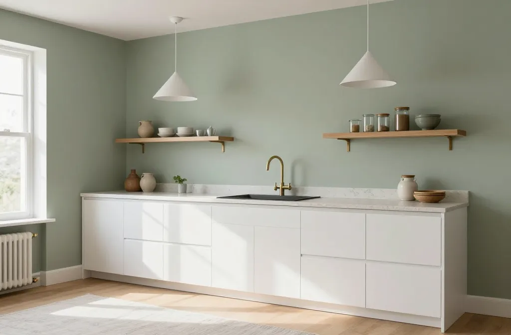 10 Green Kitchen Walls White Cabinets Ideas That Pop