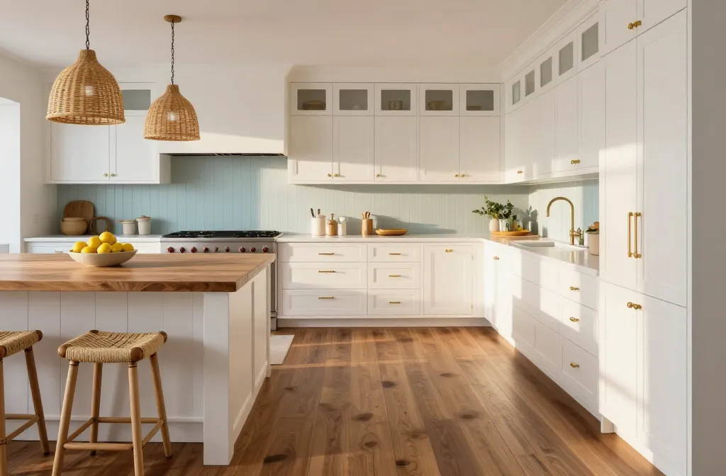Stunning 10 White Kitchen Cabinets with Dark Wood Floors
