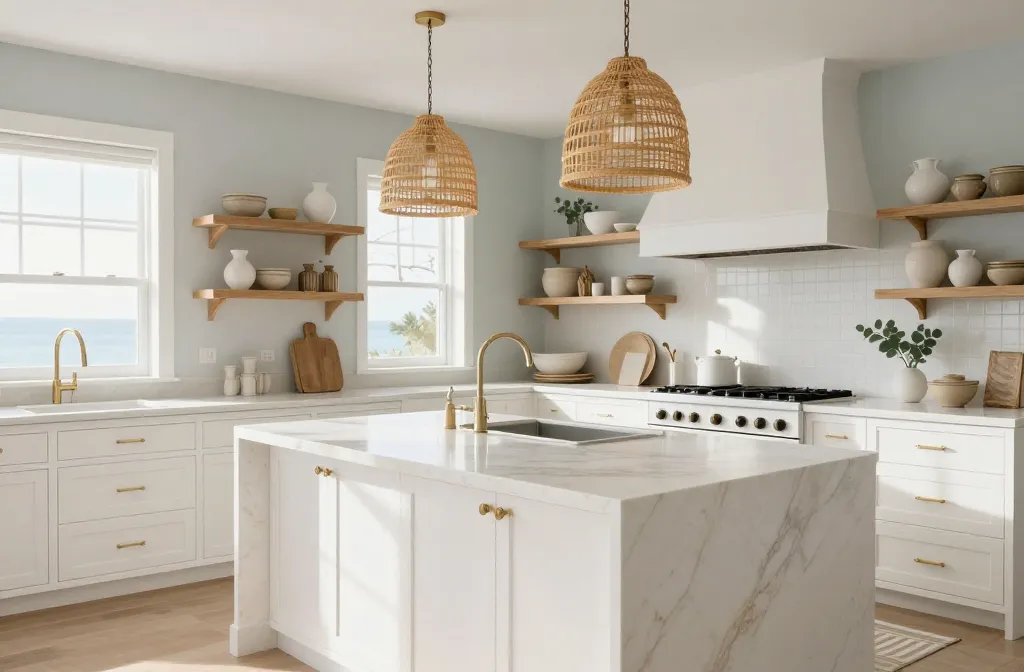 10 White Kitchen Cabinets with Quartz That Wow