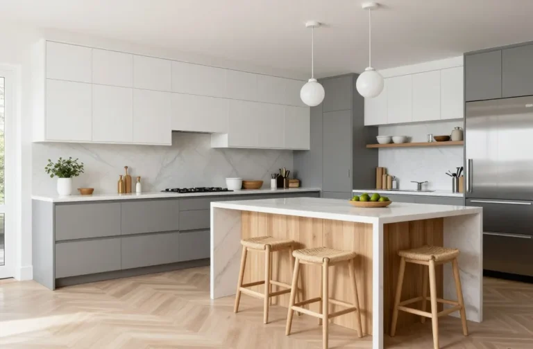 10 White and Grey Kitchen Cabinets That Look Designer