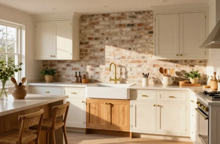 10 Farmhouse Kitchen Brick Backsplash Ideas That Wow