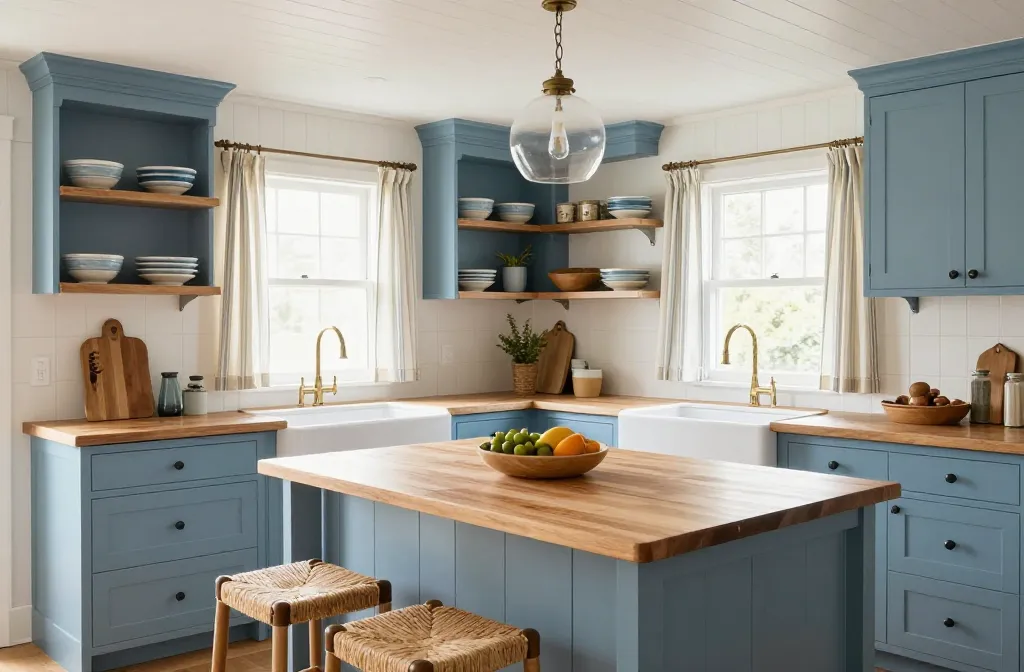 10 Blue Farmhouse Kitchen Ideas That Feel Like a Hug