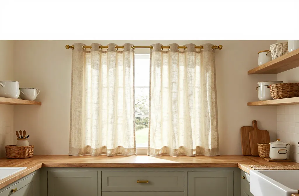 10 Farmhouse Kitchen Curtains That Make Cozy Look Chic