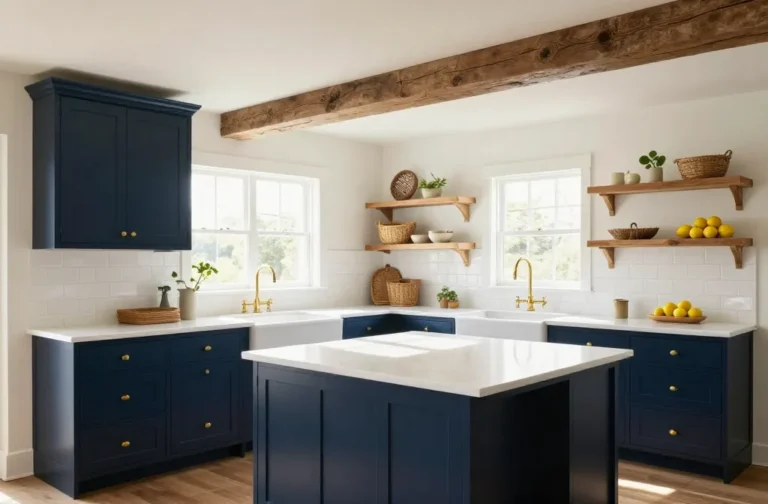 10 Navy Blue Kitchen Cabinets Farmhouse Ideas You’Ll Love
