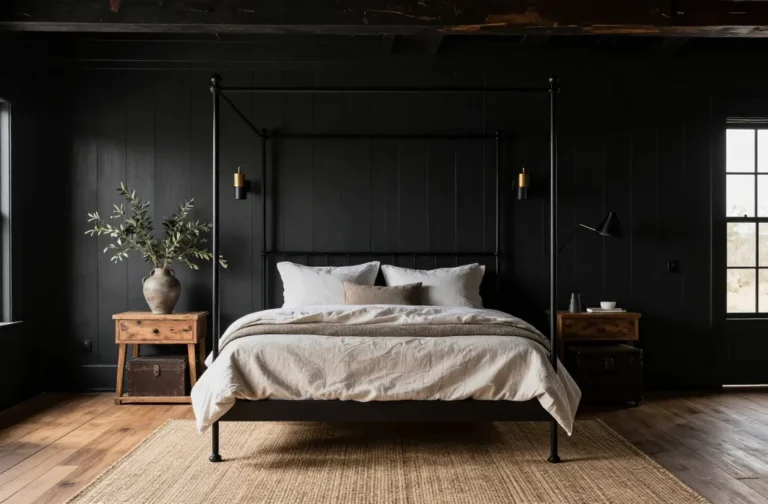 10 Black Farmhouse Bedroom Ideas That Feel Moody Modern