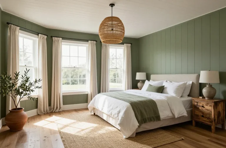 Steal These 10 Olive Green Farmhouse Bedroom Ideas