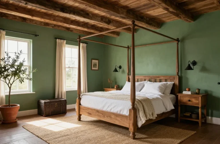 10 Farmhouse Bedroom Green Walls That Wow Instantly