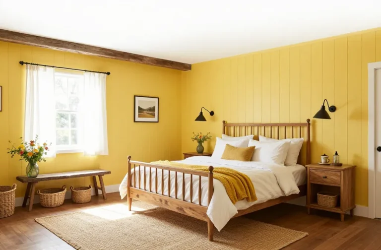 10 Yellow Farmhouse Bedroom Ideas Bursting with Sunshine
