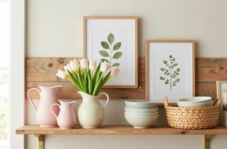 Viral 11 Spring Farmhouse Shelf Styling Ideas That Pop