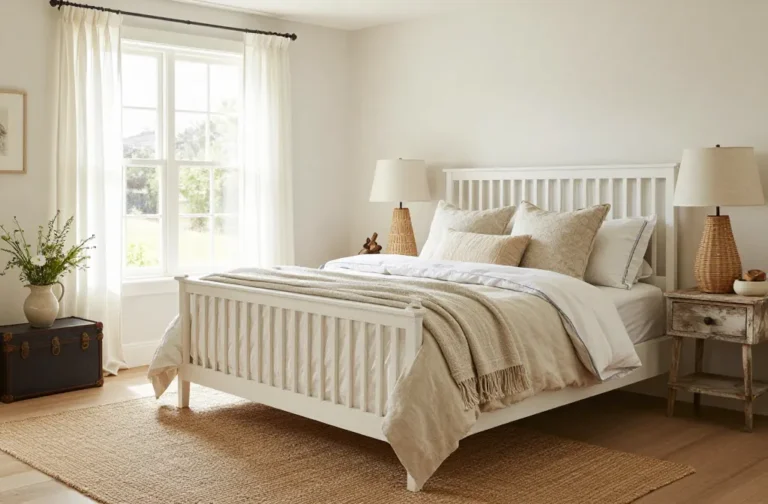 Cozy Chic 10 Summer Farmhouse Bedroom Decor Ideas for a Soft, Relaxing Vibe