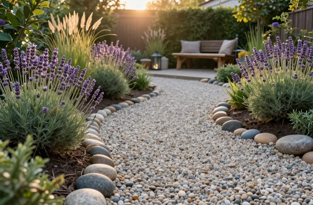 12 Rustic Backyard Ideas with Gravel Paths and Texture That Wow