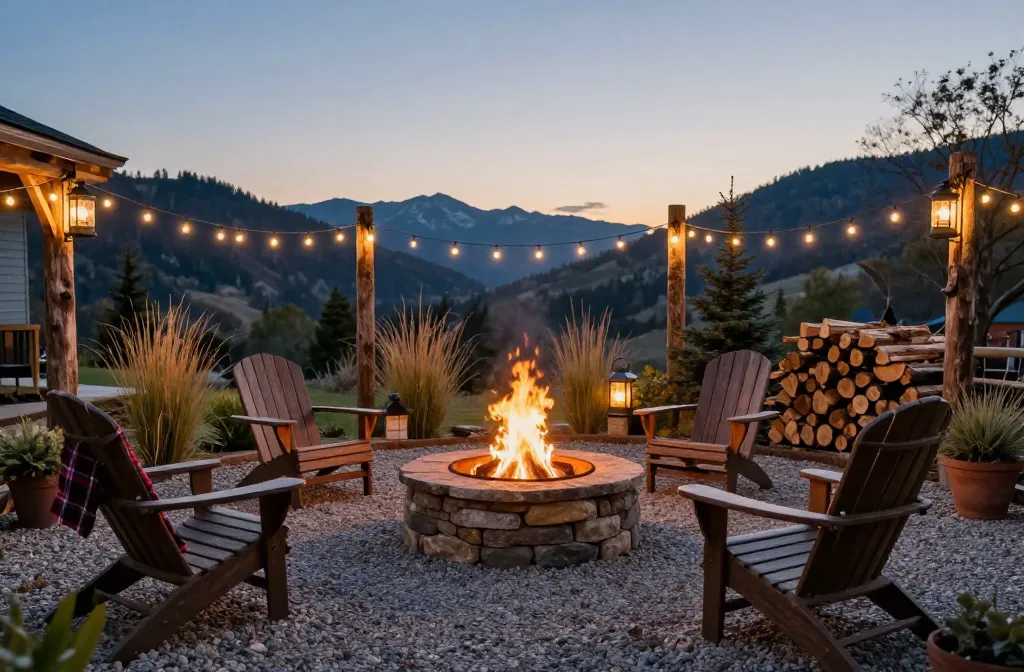 14 Rustic Backyard Ideas with Fire Pit for Cozy Nights That Wow