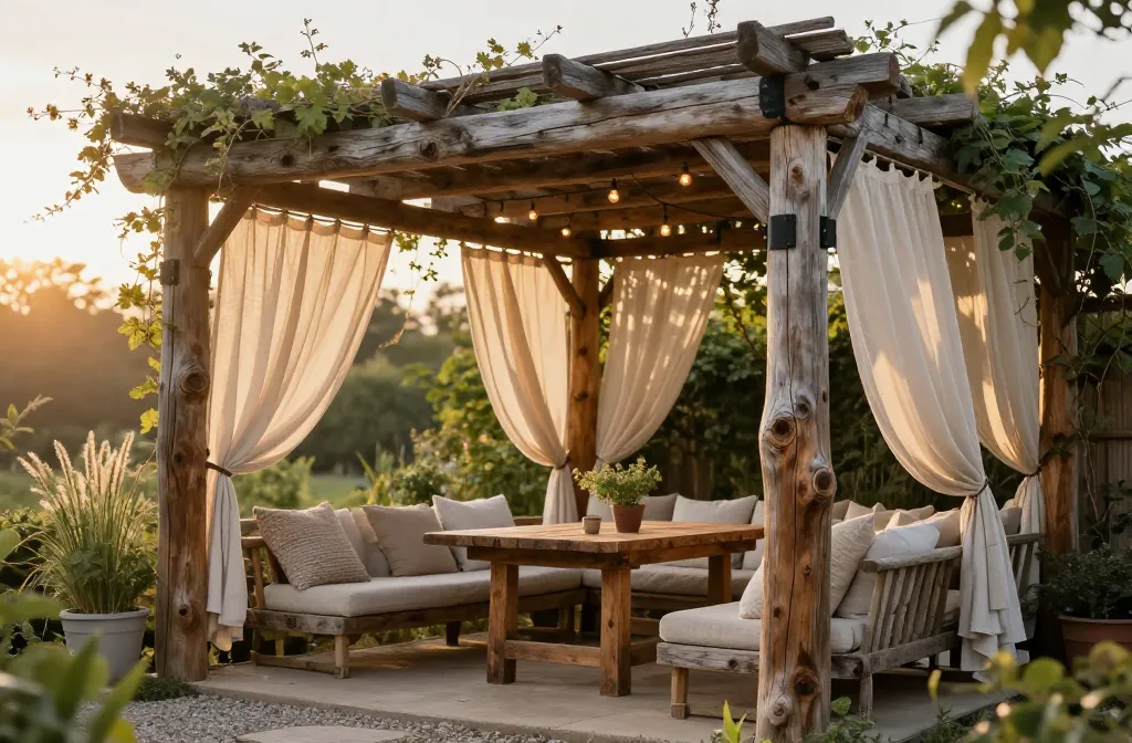 13 Rustic Backyard Ideas with Pergolas and Shade Features You’Ll Love