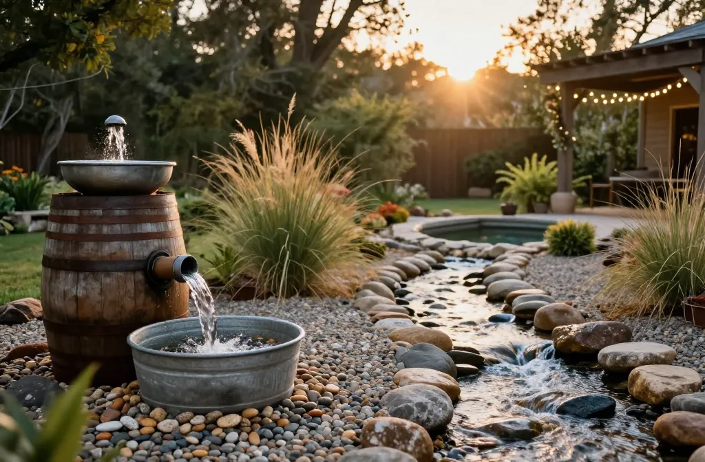 12 Rustic Backyard Ideas with Water Features and Fountains That Wow