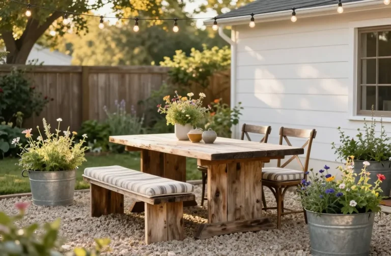 Gorgeous 10 Rustic Backyard Ideas with Farmhouse Style Details
