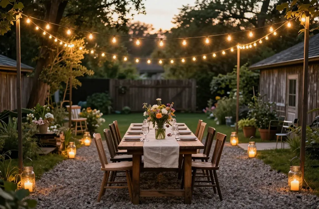 Glow Up Your Yard 14 Rustic Backyard Ideas with Outdoor Lighting That Stands Out
