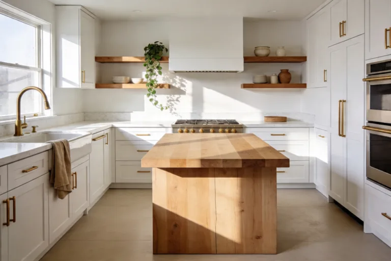 Steal These 14 Dreamy White Kitchen Inspo Ideas with Natural Wood Accents