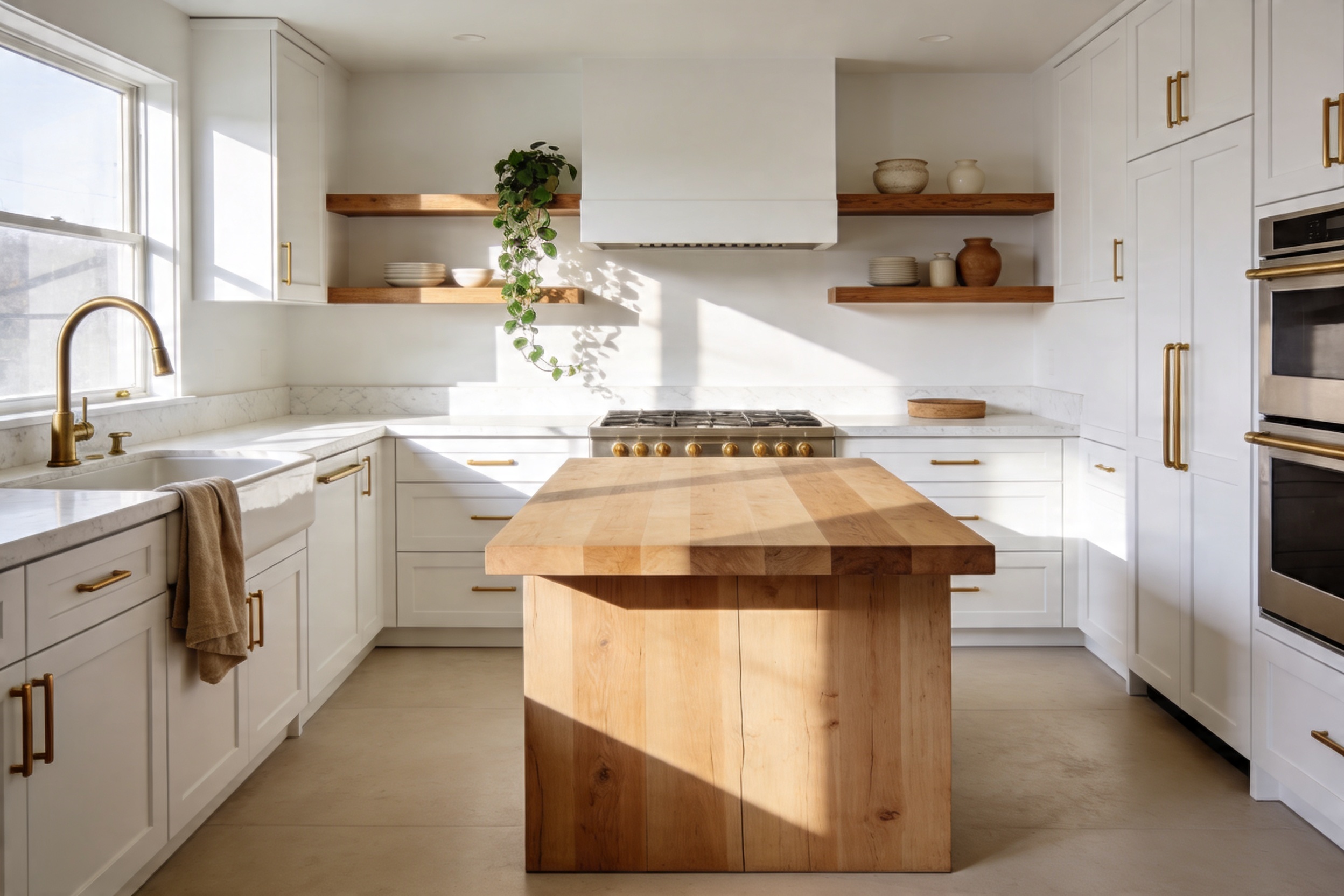 Steal These 14 Dreamy White Kitchen Inspo Ideas with Natural Wood Accents