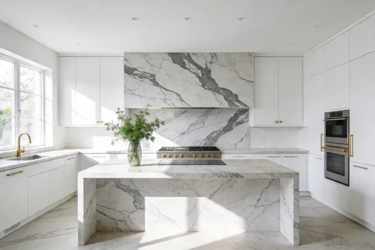 Upgrade Your Space: 13 Stunning White Kitchen Inspo Ideas with Marble